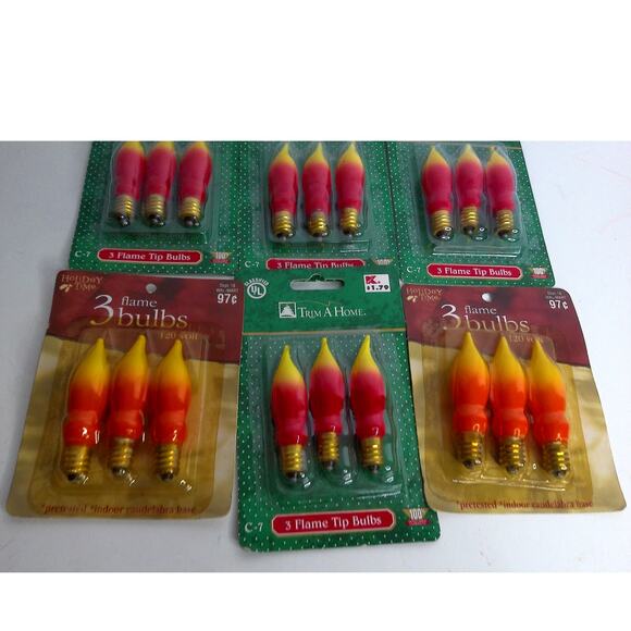 Vintage KMart Walmart Flame Bulbs 6 Packs 18 Bulbs Total New - Picture 2 of 5